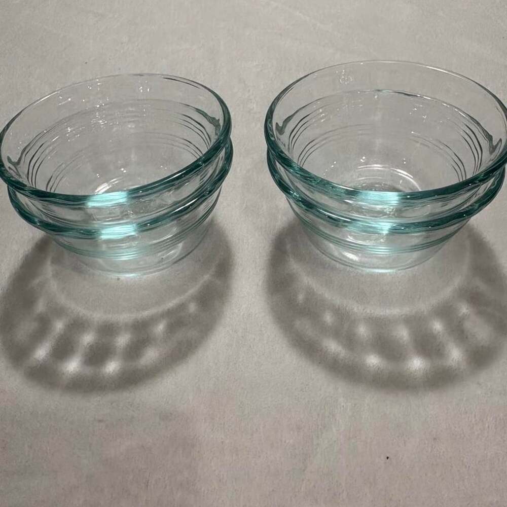 Pyrex 463 Clear Glass Prep Bowls Set of 4 Made in USA